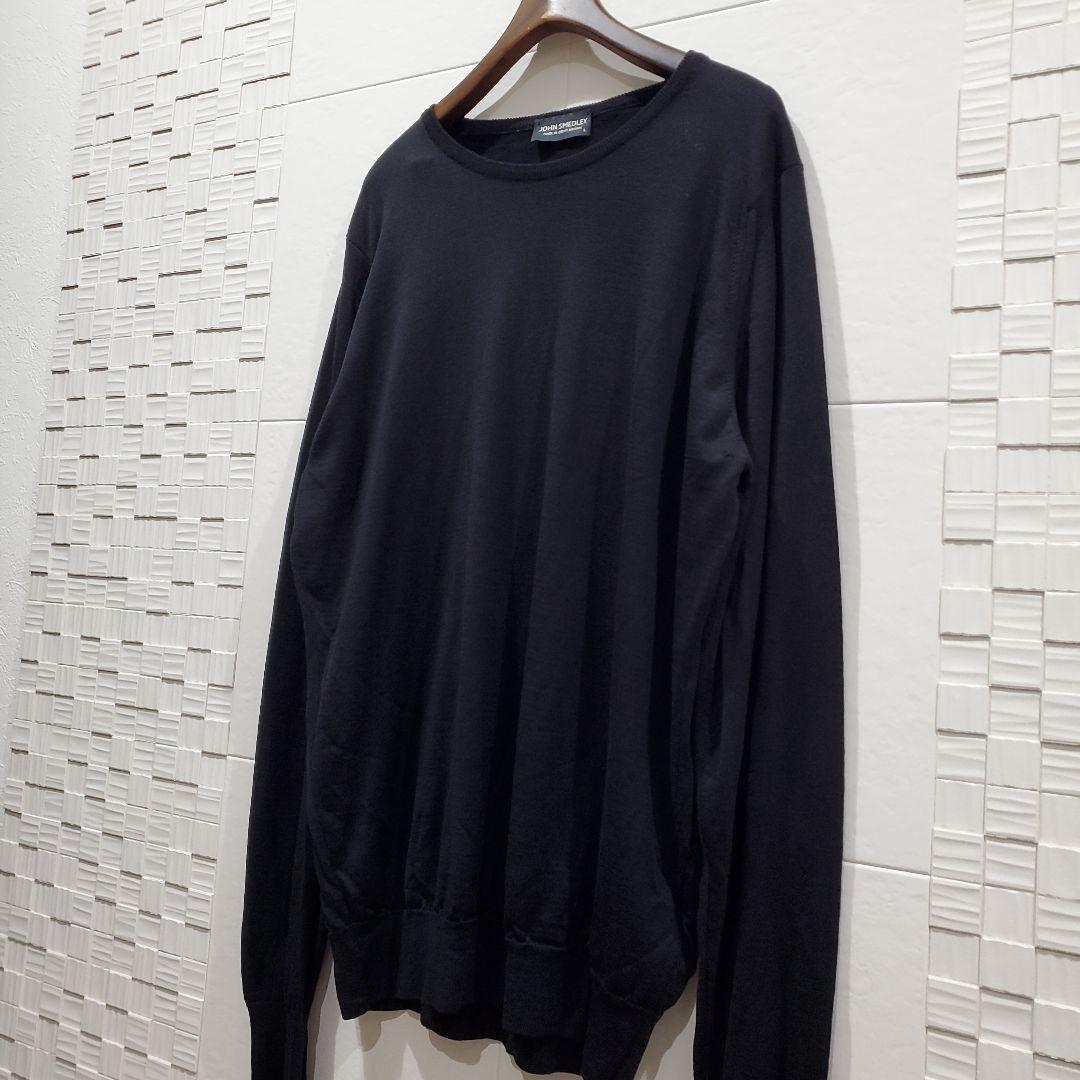 JOHN SMEDLEY 英国製 ブラック 30G ニット