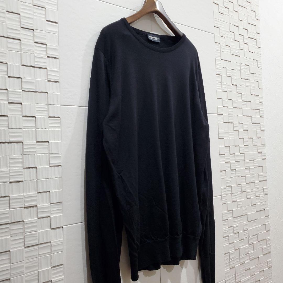 JOHN SMEDLEY 英国製 ブラック 30G ニット