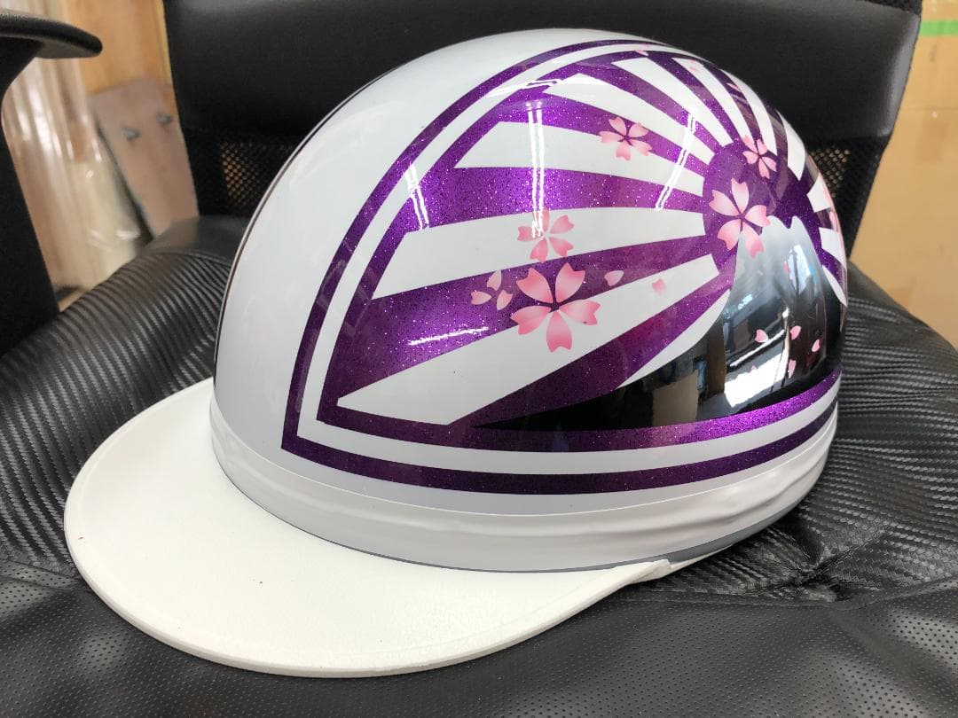 コルク半カスタム富士日章パープルシルバーラメ高級クリヤ送料無料