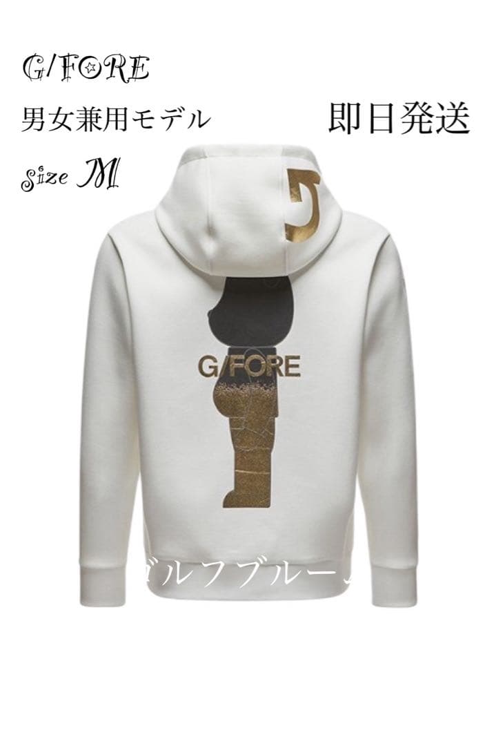G/FORE 新品 ジーフォア パーカーゴルフウェアメンズ ホワイトフード付き
