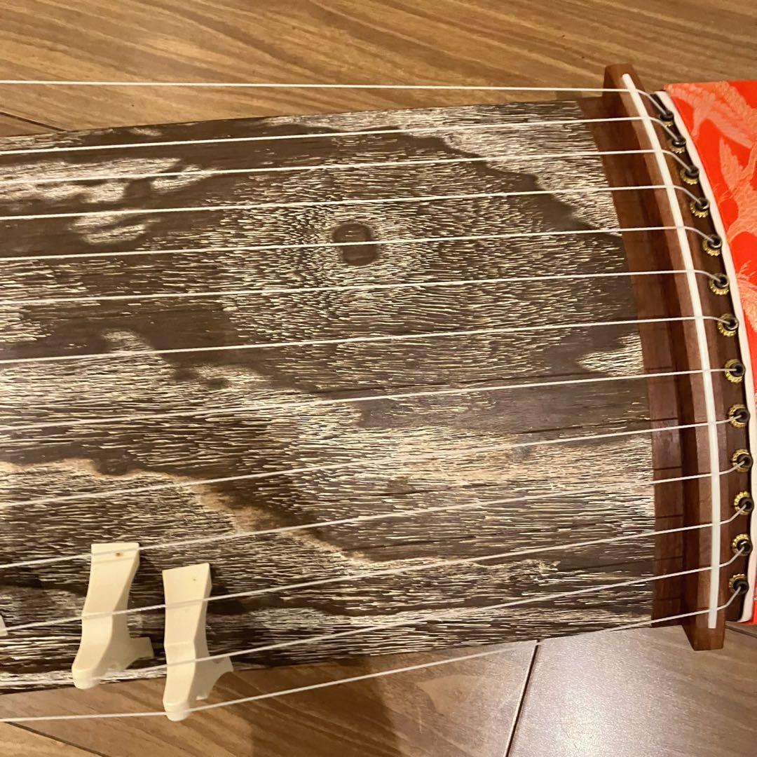 【希少】状態良好 東京クリエイト高級 四尺琴 昇龍 琴柱14本 13弦