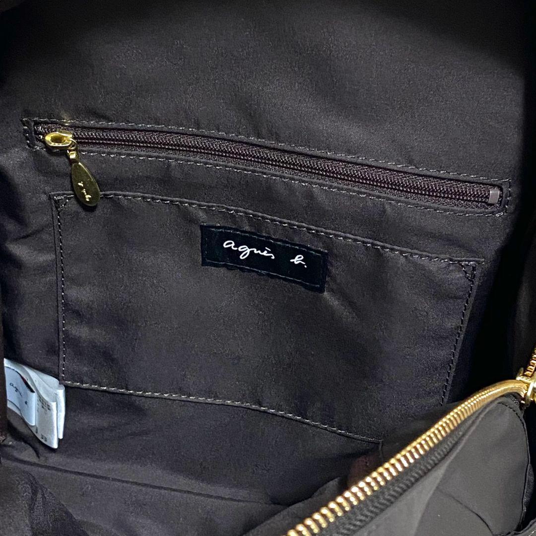 未使用級♡アニエスベー リュック ピンク＆ブラウン ミニポーチ付 ロゴチャーム