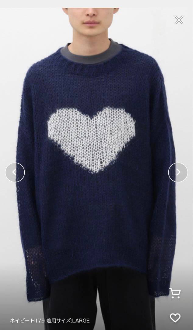 a*e様 DAIRIKU / ダイリクHeart Mohair Knit Pul