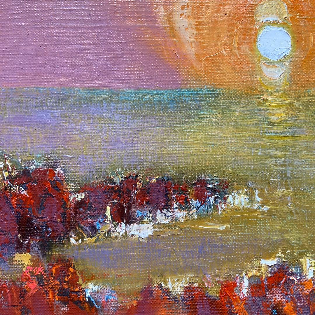 内田公雄「桜島暮色」8割引 額40×45絵22×27cm油彩画家 箱付 - メルカリ