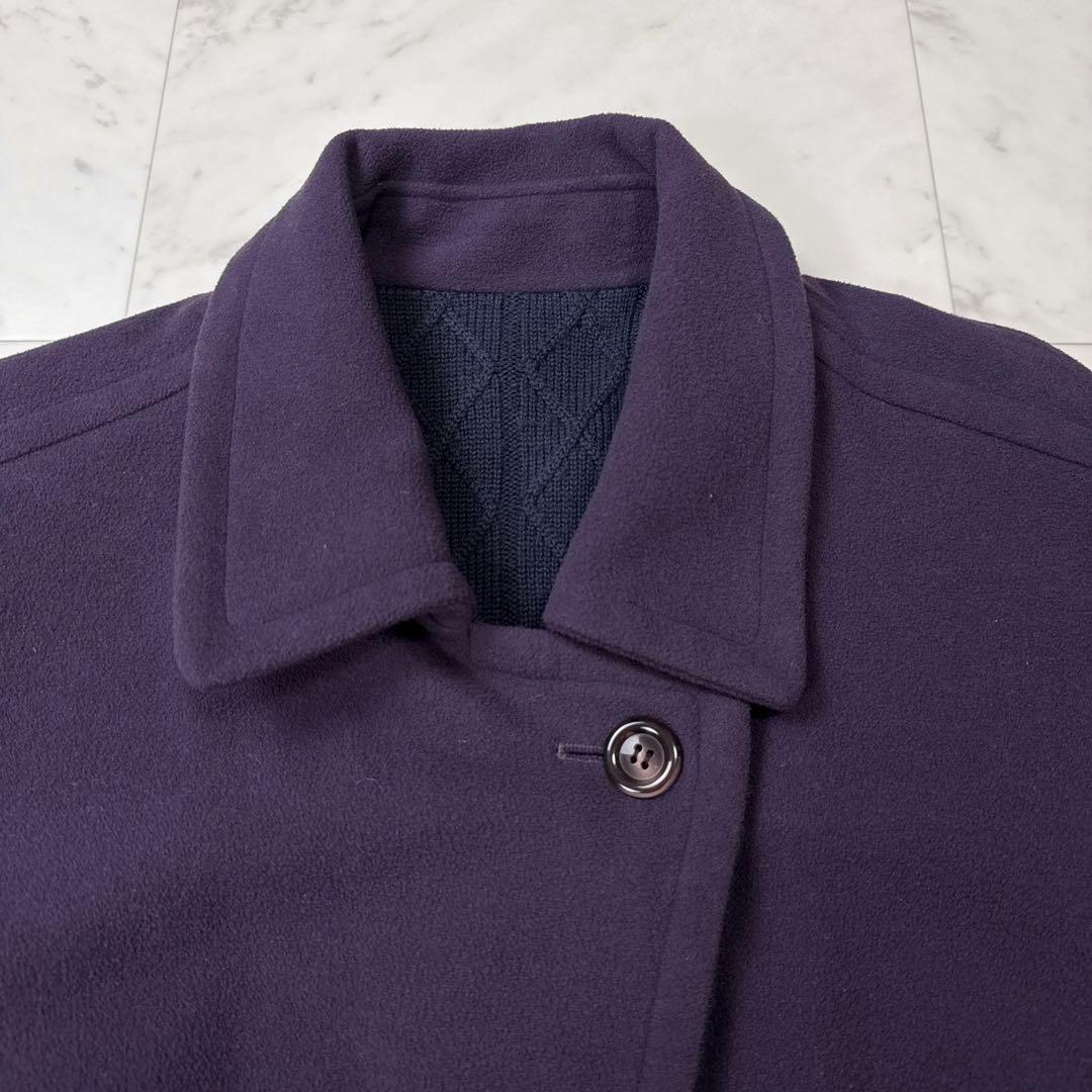 クリスチャンディオール ヘビーウェイトリバーシブルハーフコート 紺