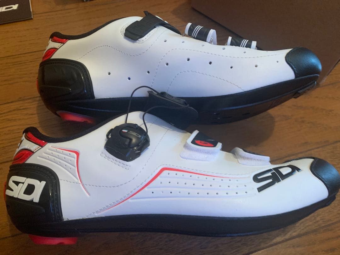 SIDI シューズ ホワイト・ブラック・レッド EUR 43 - メルカリ