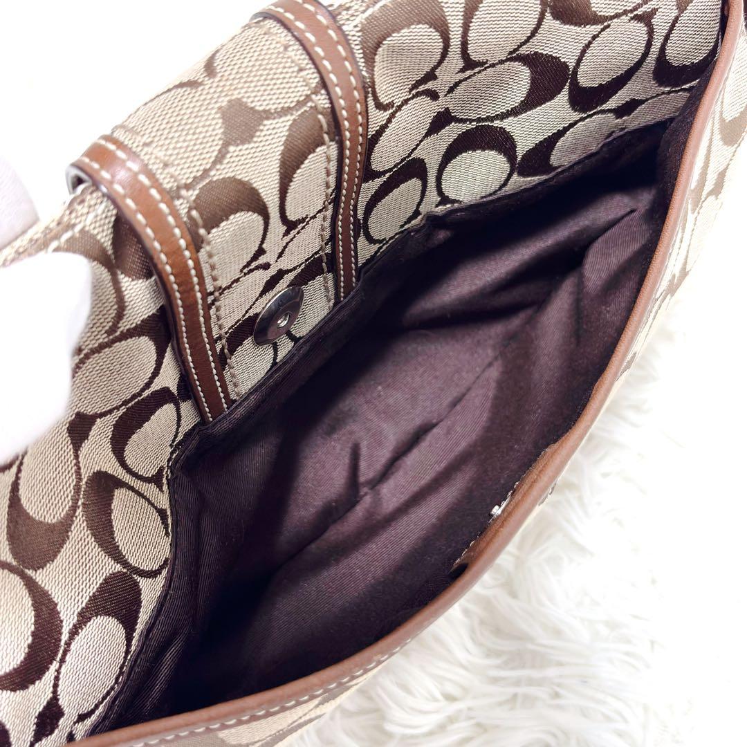 COACH コーチ ソーホー ワンショルダーバッグ レザー キャンバス ブラウン