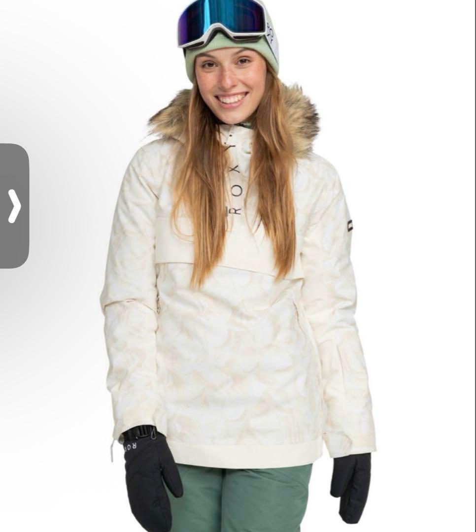 【新品】　ROXY ロキシー スノーボード ウエア　ジャケット ホワイト　花柄