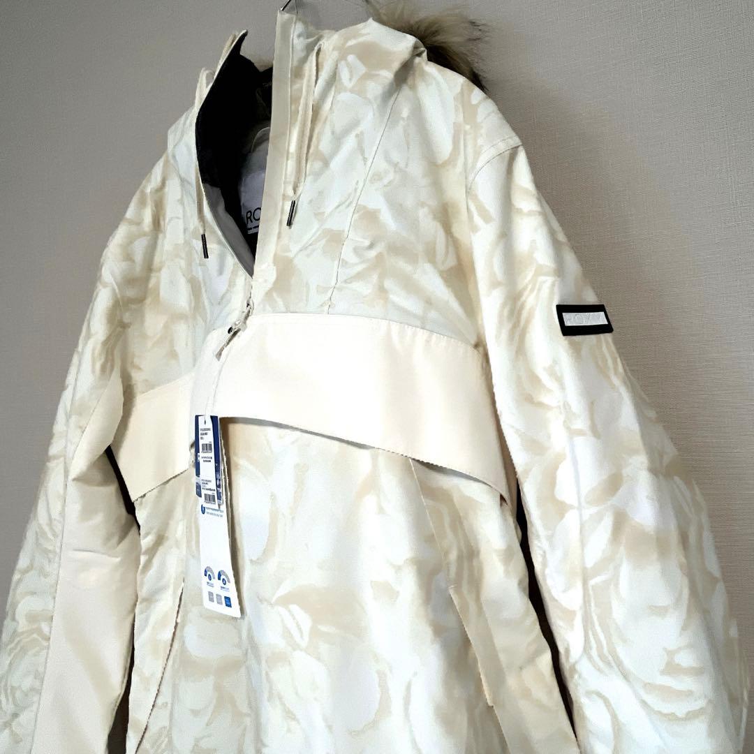 【新品】　ROXY ロキシー スノーボード ウエア　ジャケット ホワイト　花柄