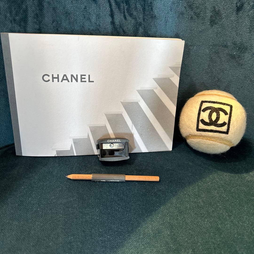 【希少品】シャネルCHANEL 非売品　テニスボール　ノート　ミニ鉛筆　鉛筆削り