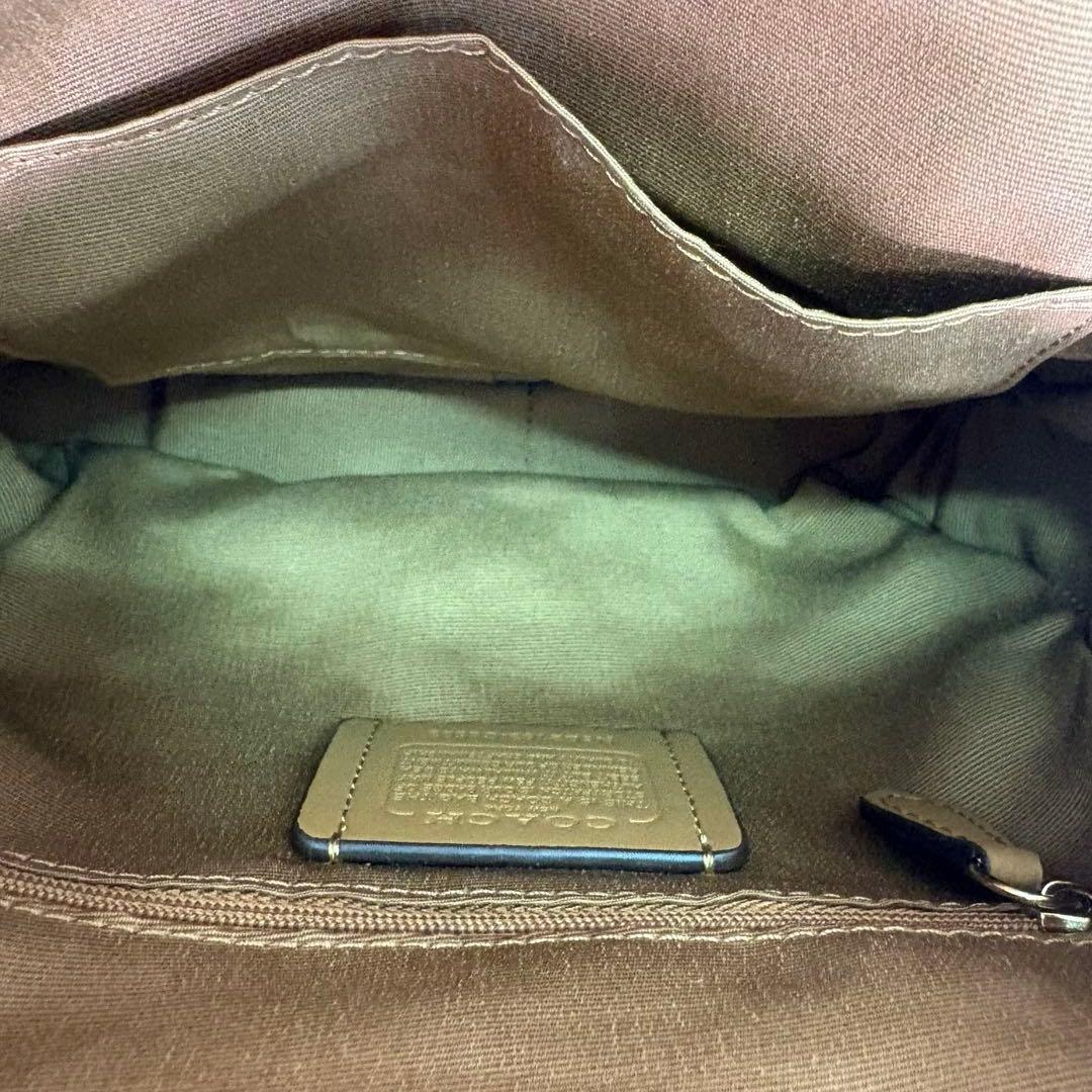 【COACH】 タグ有り レザー ミニ コート バックパック リュック チョーク