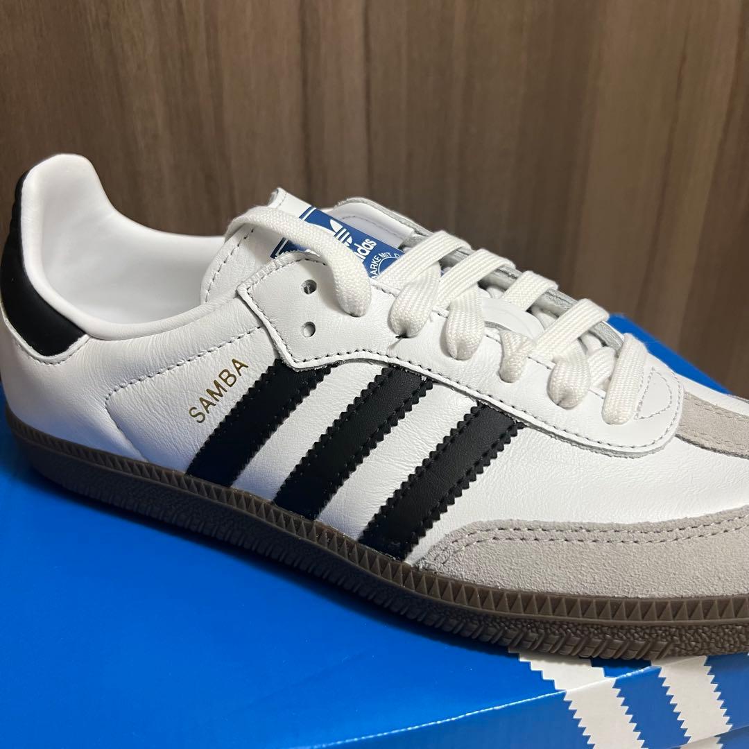 【新品未使用】adidas Samba ホワイト/ブラック　24.5cm