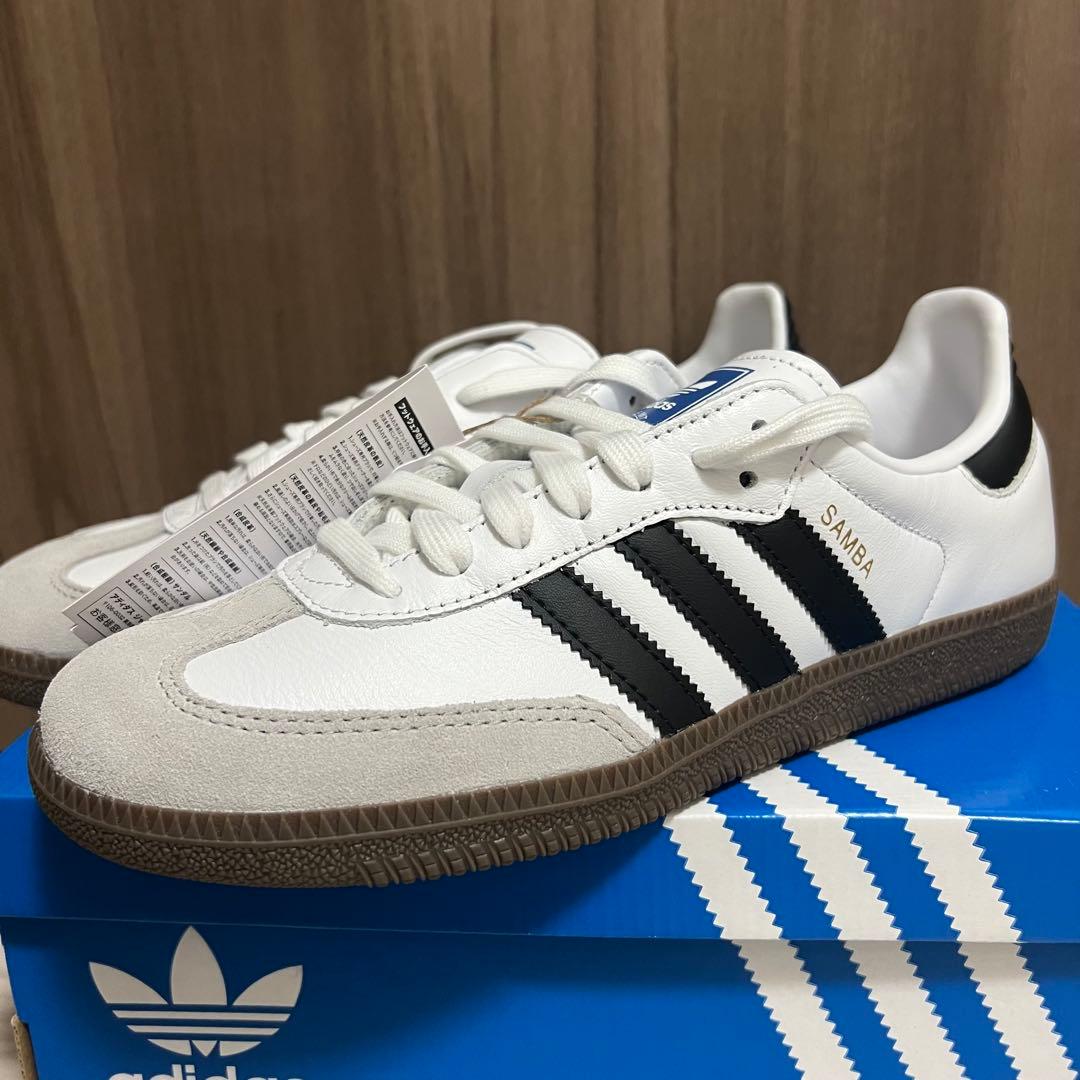 【新品未使用】adidas Samba ホワイト/ブラック　24.5cm