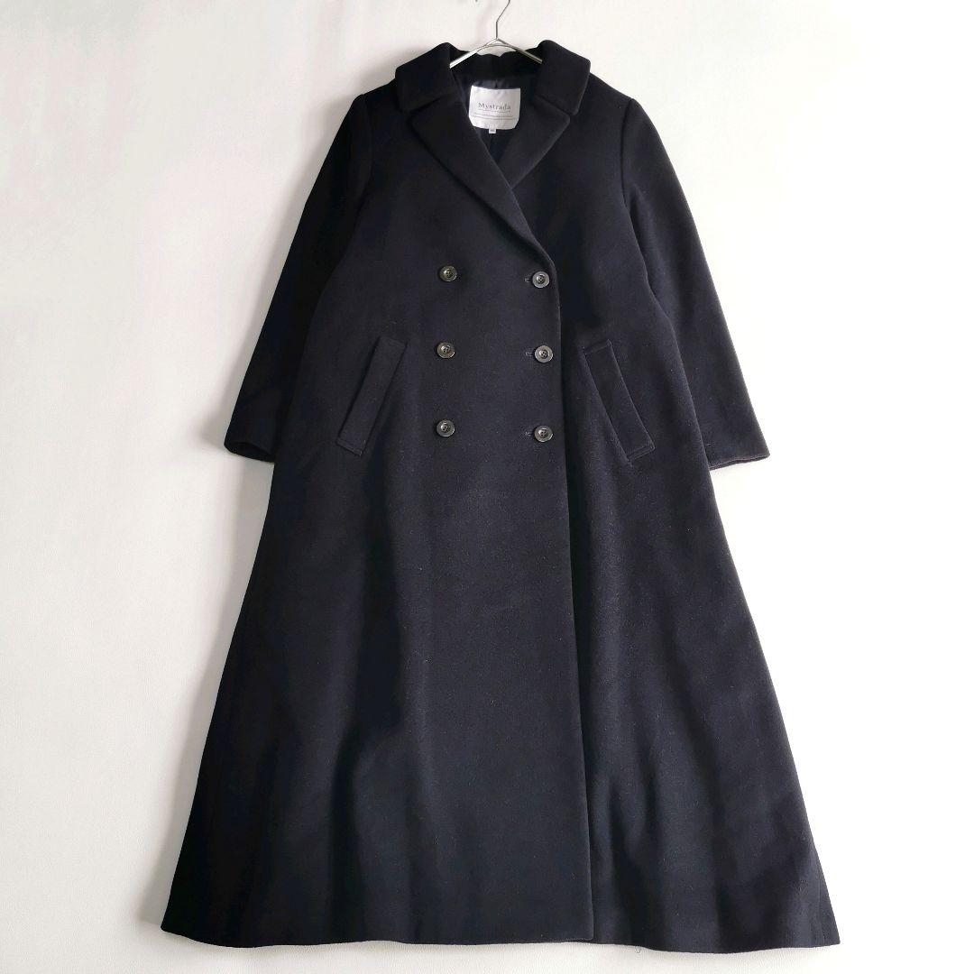定価5万【美品✨】マイストラーダ バックボリュームコート ロング 濃紺 S