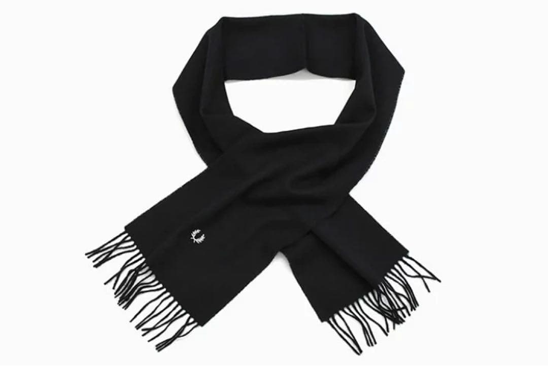 FRED PERRY フレッドペリー　マフラー　　黒