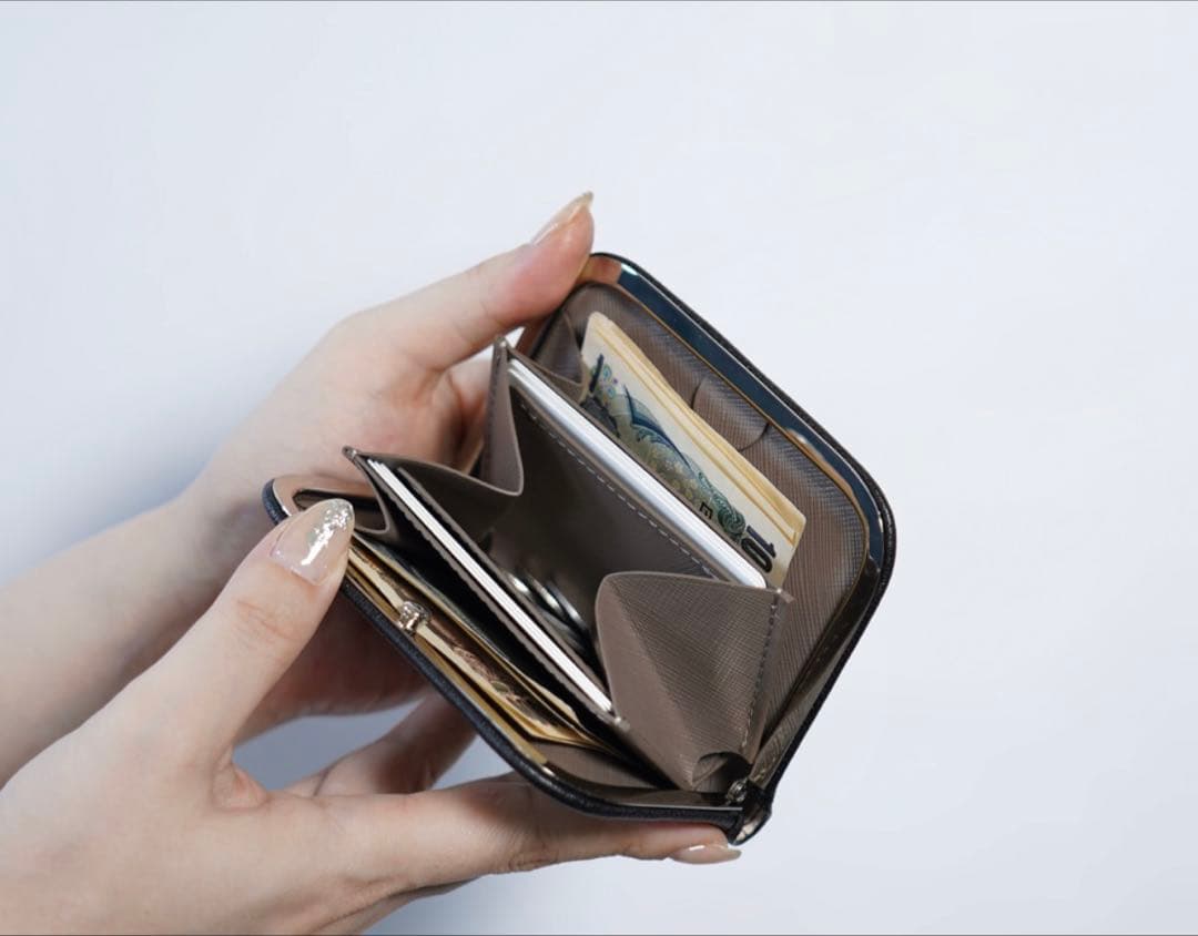 がま口財布　パープル