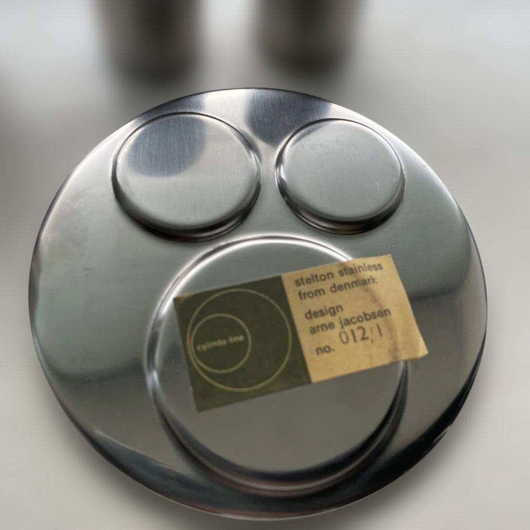 Stelton ステンレス　arne jacobsen 調味料入れ