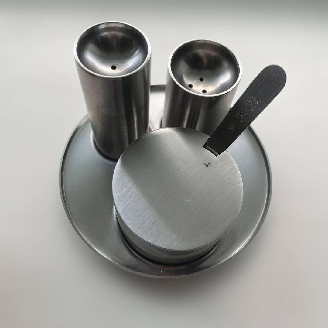 Stelton ステンレス　arne jacobsen 調味料入れ