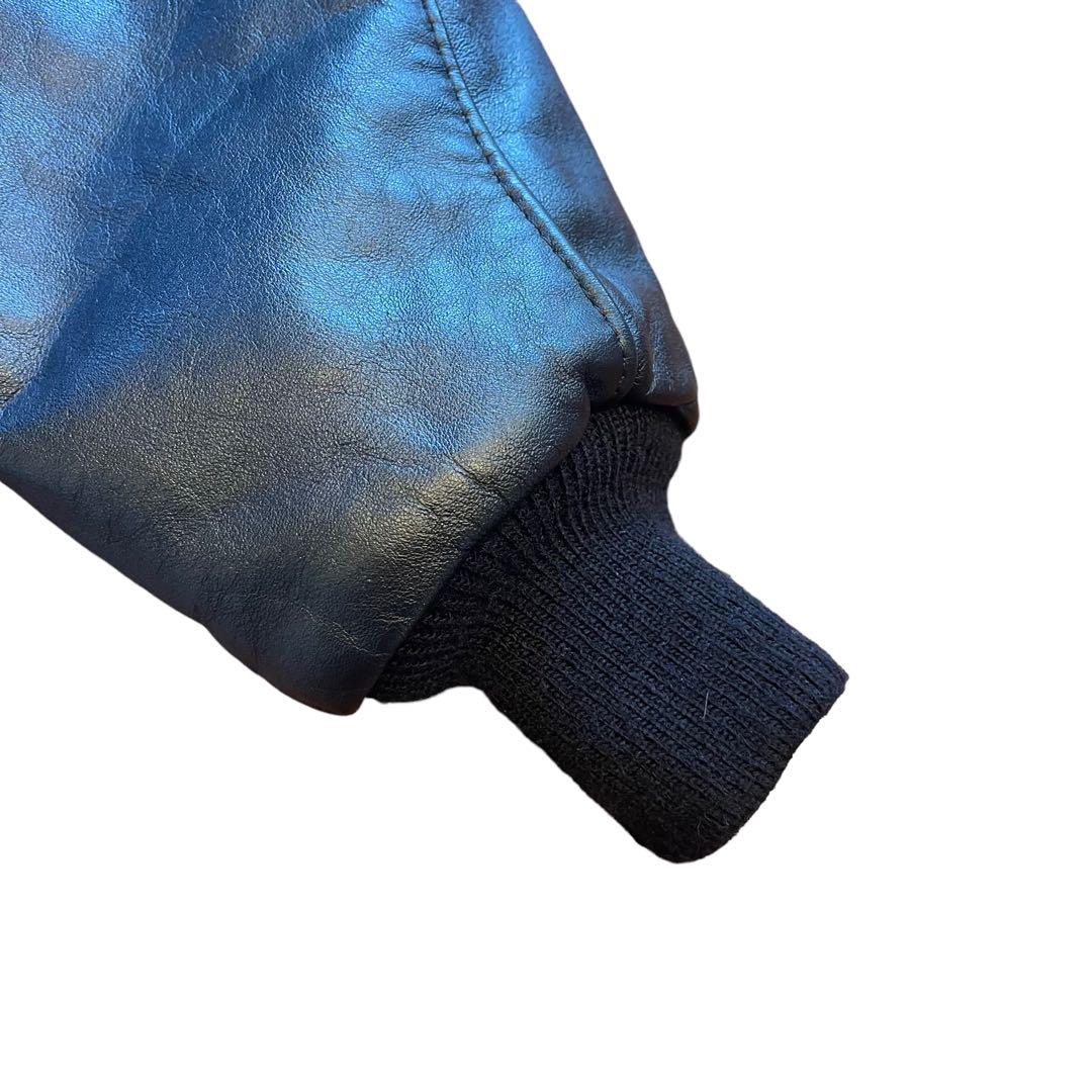 90's DeLONG BULLS ブルズ スタジャン 袖レザー