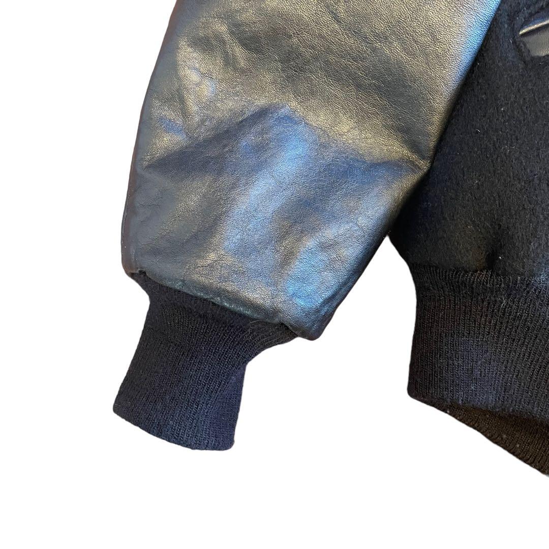 90's DeLONG BULLS ブルズ スタジャン 袖レザー