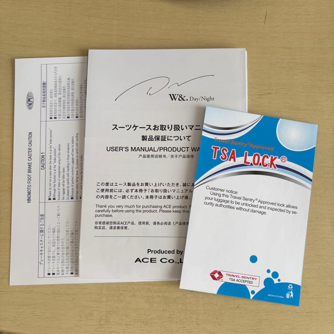 W&.Day/Night エース ピーロ スーツケース 機内持ち込みサイズ