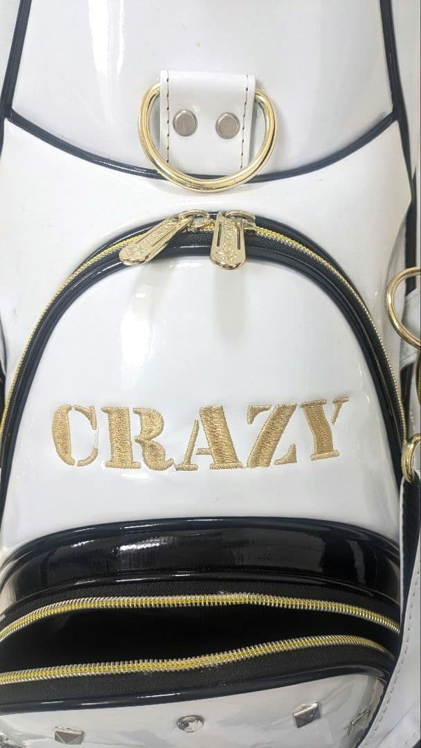 希少！ CRAZY キャディバッグ スカル 9型 ゴルフバッグ スタッズ