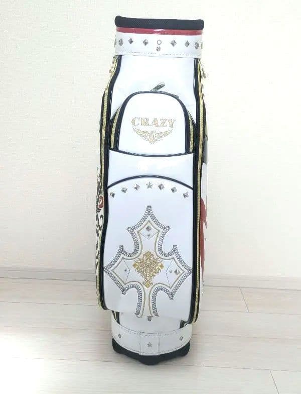 希少！ CRAZY キャディバッグ スカル 9型 ゴルフバッグ スタッズ
