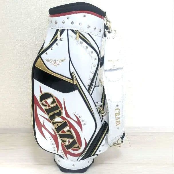 希少！ CRAZY キャディバッグ スカル 9型 ゴルフバッグ スタッズ