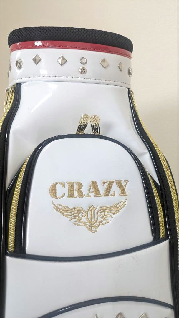 希少！ CRAZY キャディバッグ スカル 9型 ゴルフバッグ スタッズ