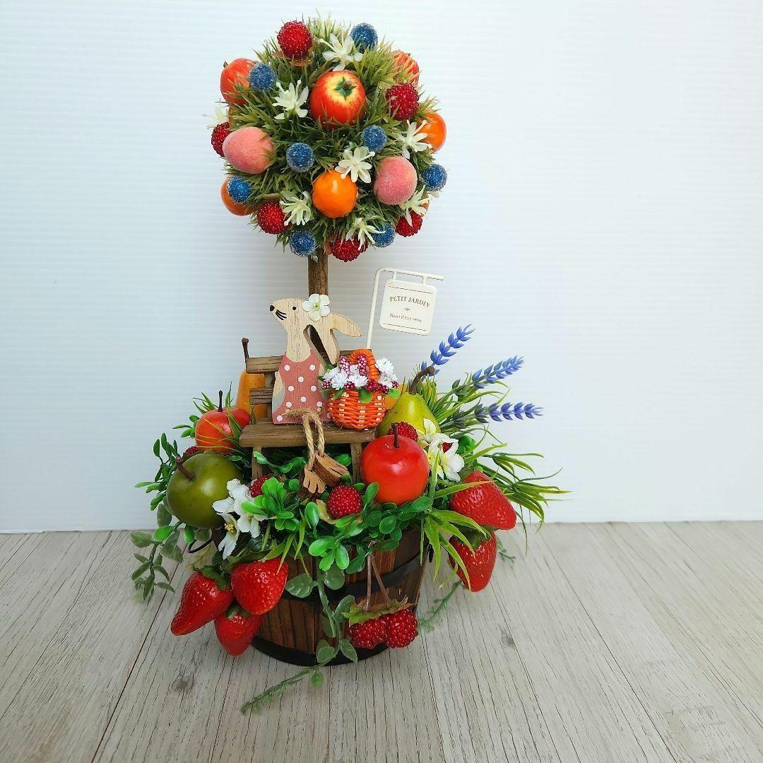 リバーサイド　ボックスアレンジ166フルーツ、リース303ミニー風