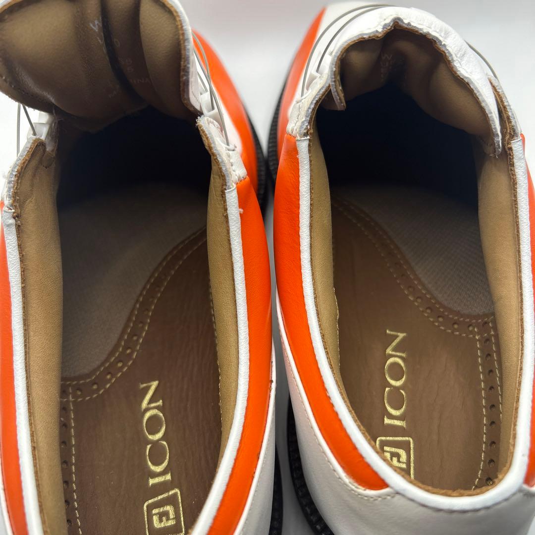 cgyxh878様専用フットジョイ ICON ゴルフシューズ ホワイトオレンジ