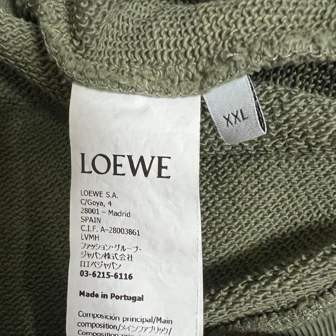 LOEWE オリーブグリーン 刺繍ロゴ スウェット