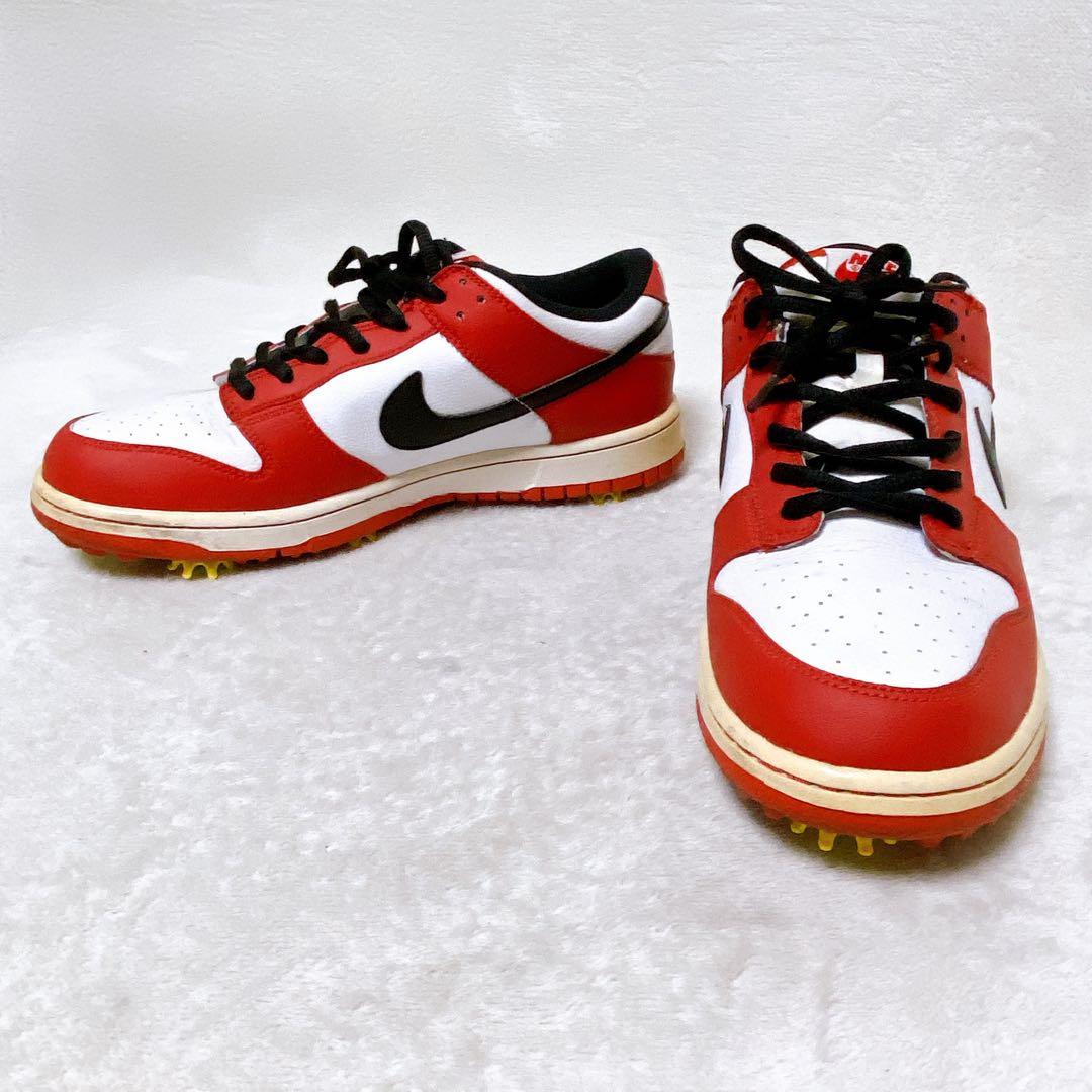 希少　ナイキ　ダンクロー　シカゴ　ゴルフシューズ　27.5cm　レッド　ホワイト