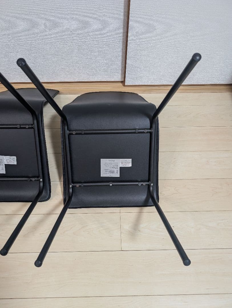 【美品】ニトリ ダイニングチェア クーボ BK 2脚セット