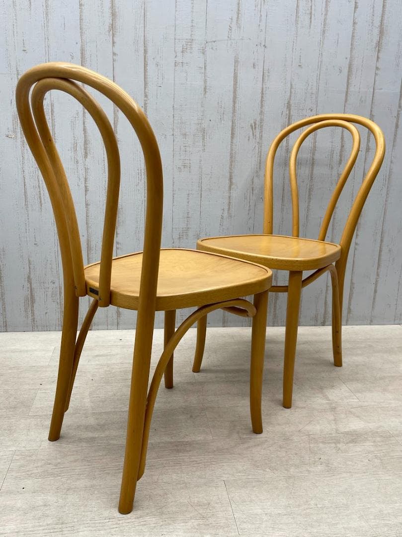 フランスベッド ベントウッドチェア 2脚 まとめて 曲木椅子 チェコスロバキア製