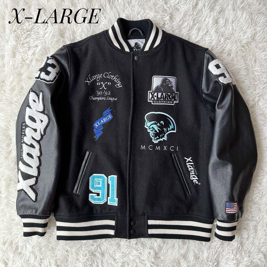 XLARGE スタジャン VARSITY JACKET キルティング ワッペンL
