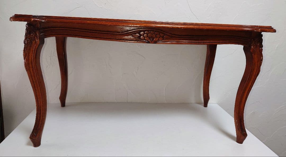 猫脚 無垢センターテーブル サイドローテーブル 机つくえ 花台 天然木製 猫足