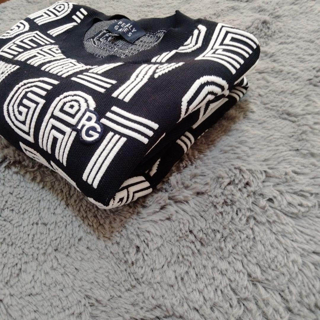【美品♡】PEARLY GATES ロゴ*ニット♡総柄　M ゴルフ/スポーツ
