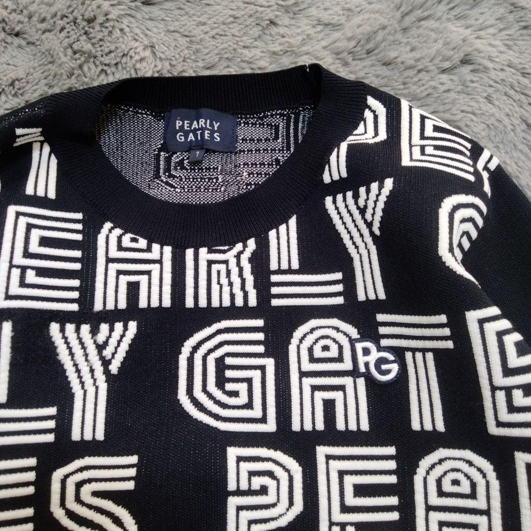 【美品♡】PEARLY GATES ロゴ*ニット♡総柄　M ゴルフ/スポーツ