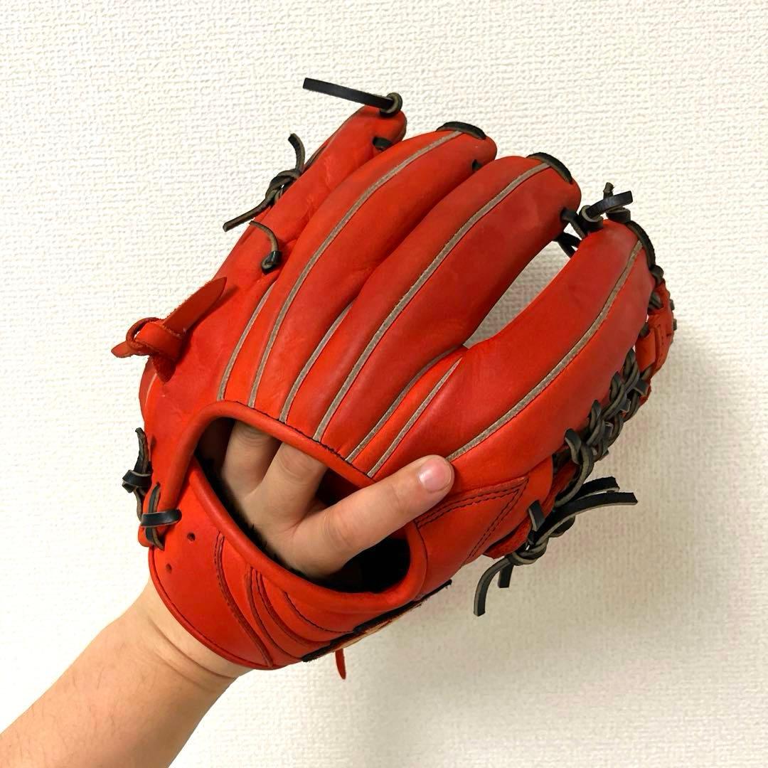 008 ハイゴールド 己極 型抜群 即戦力 美品 軟式 内野手用グローブ