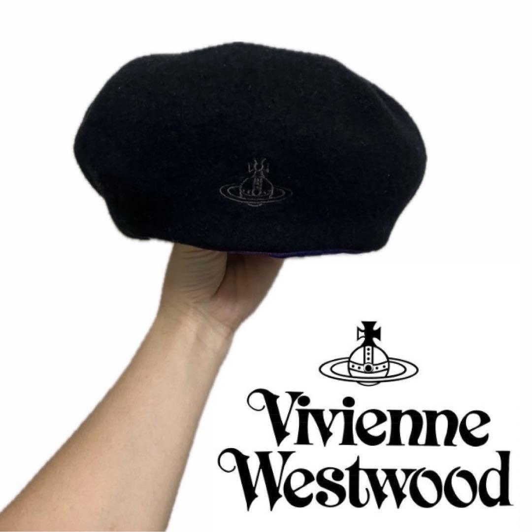 Vivienne westwoodベレー帽 ヴィヴィアン ウエストウッド 黒 - メルカリ