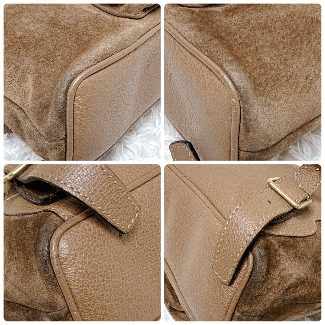 良品✨ GUCCI グッチ バンブー ミニ リュック スエード ブラウン