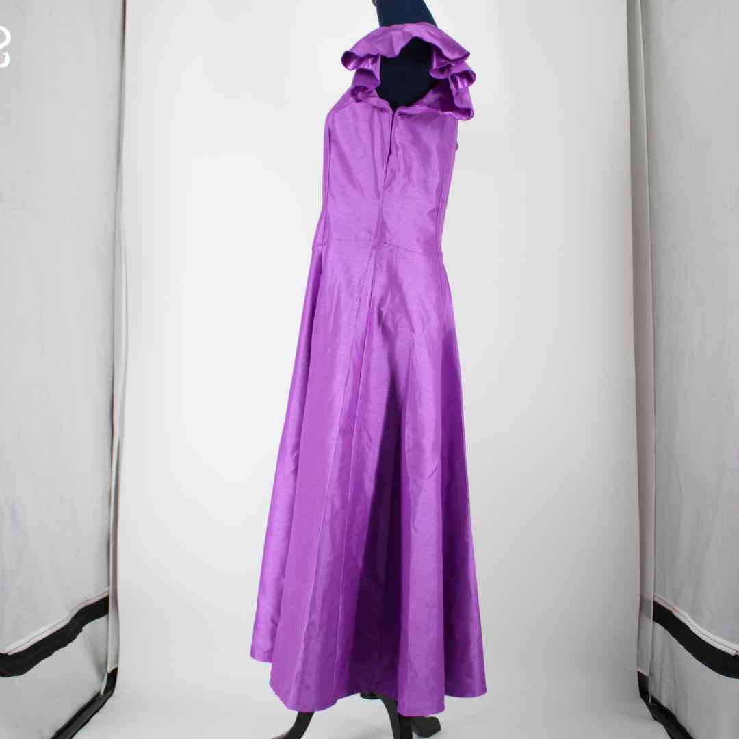 日本製 フラダンス衣装】パープル Paondor ワンピース ドレス 紫 光沢