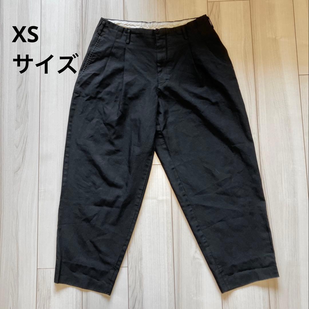 コムデギャルソンオムプリュス ポリエステル 縮絨パンツ ツータック