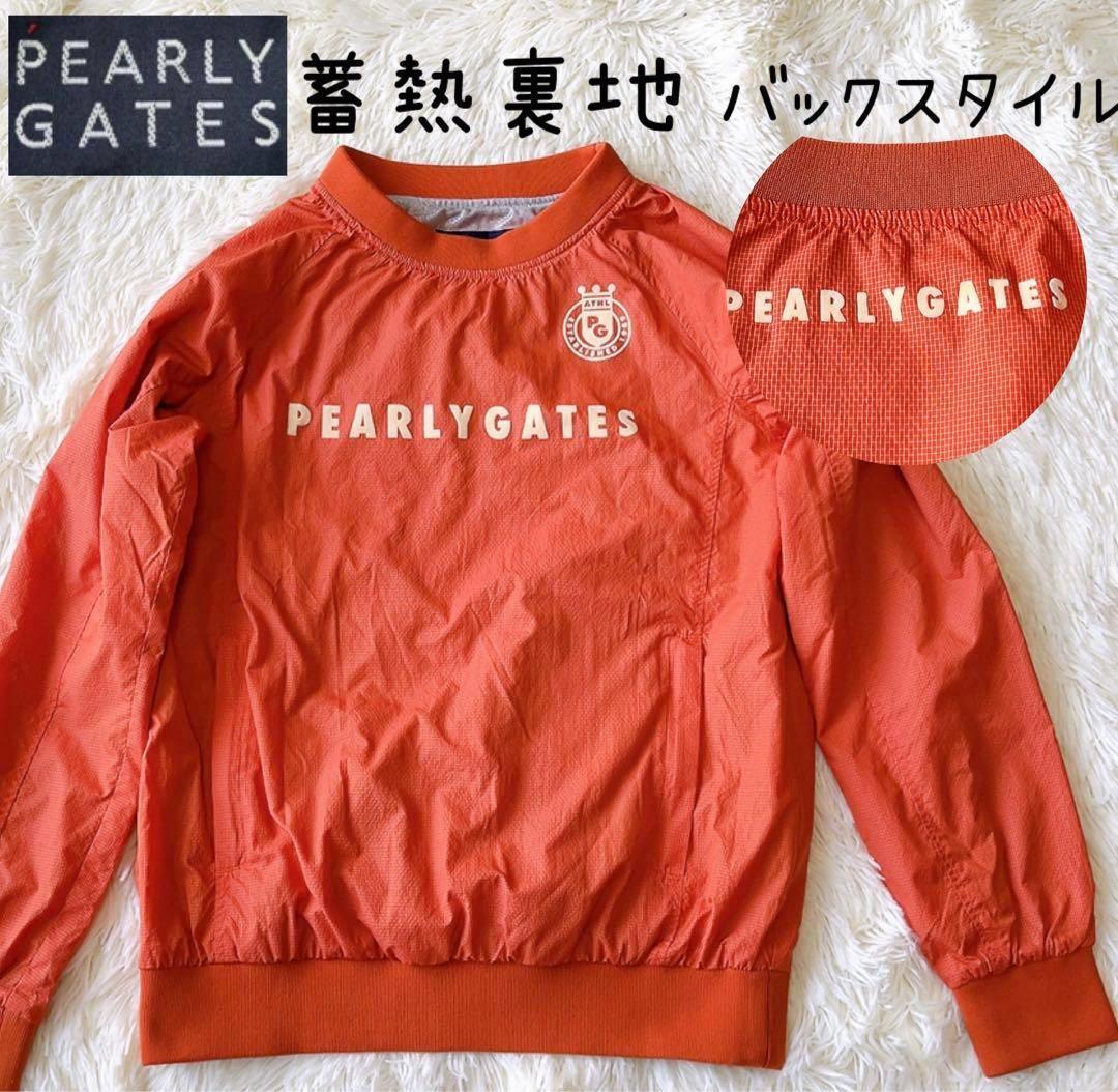 パーリーゲイツ スニード ナイロン 蓄熱裏地 オレンジ チェック