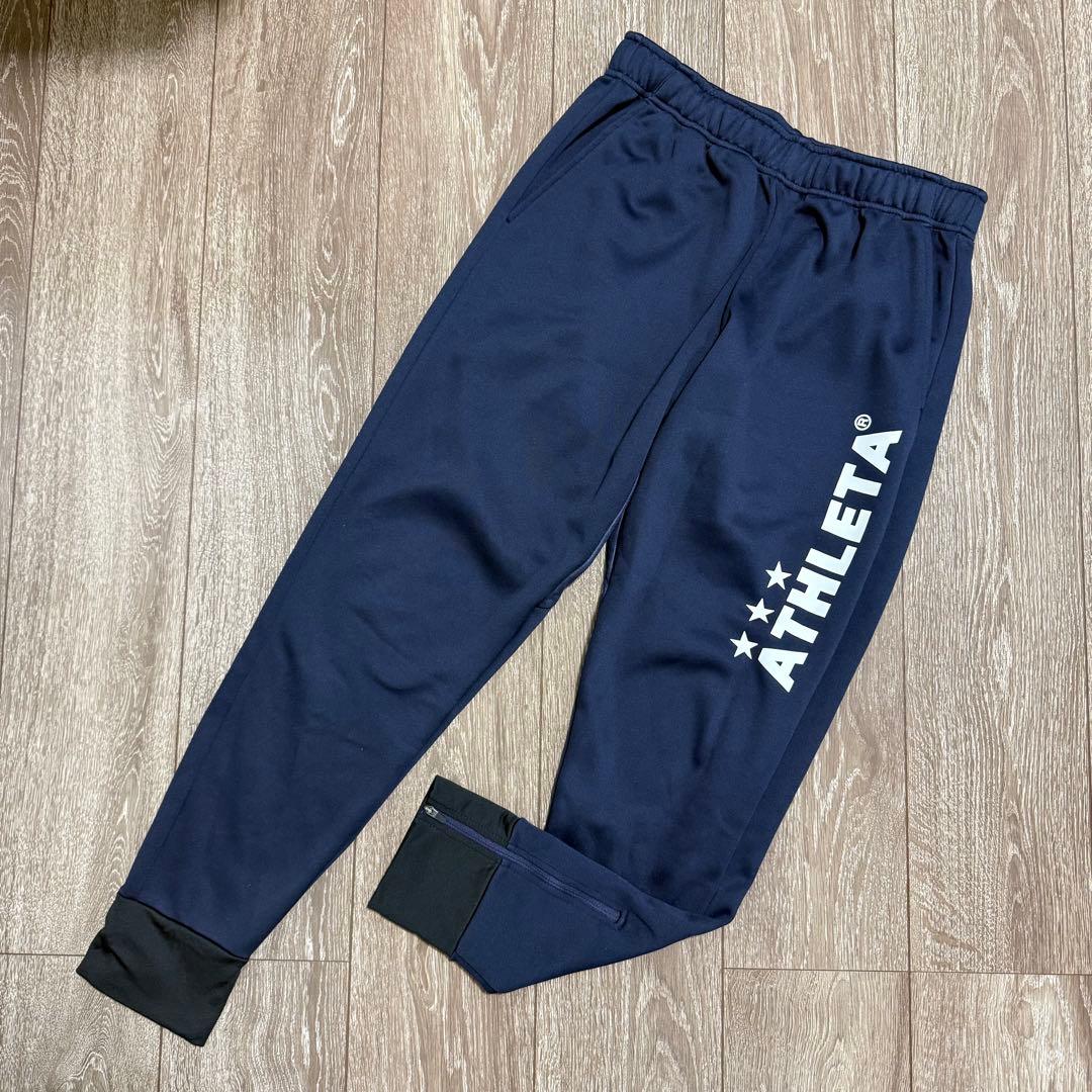 美品 ATHLETA アスレタ サッカーウェア 裏フリースジャージ 上下セットM