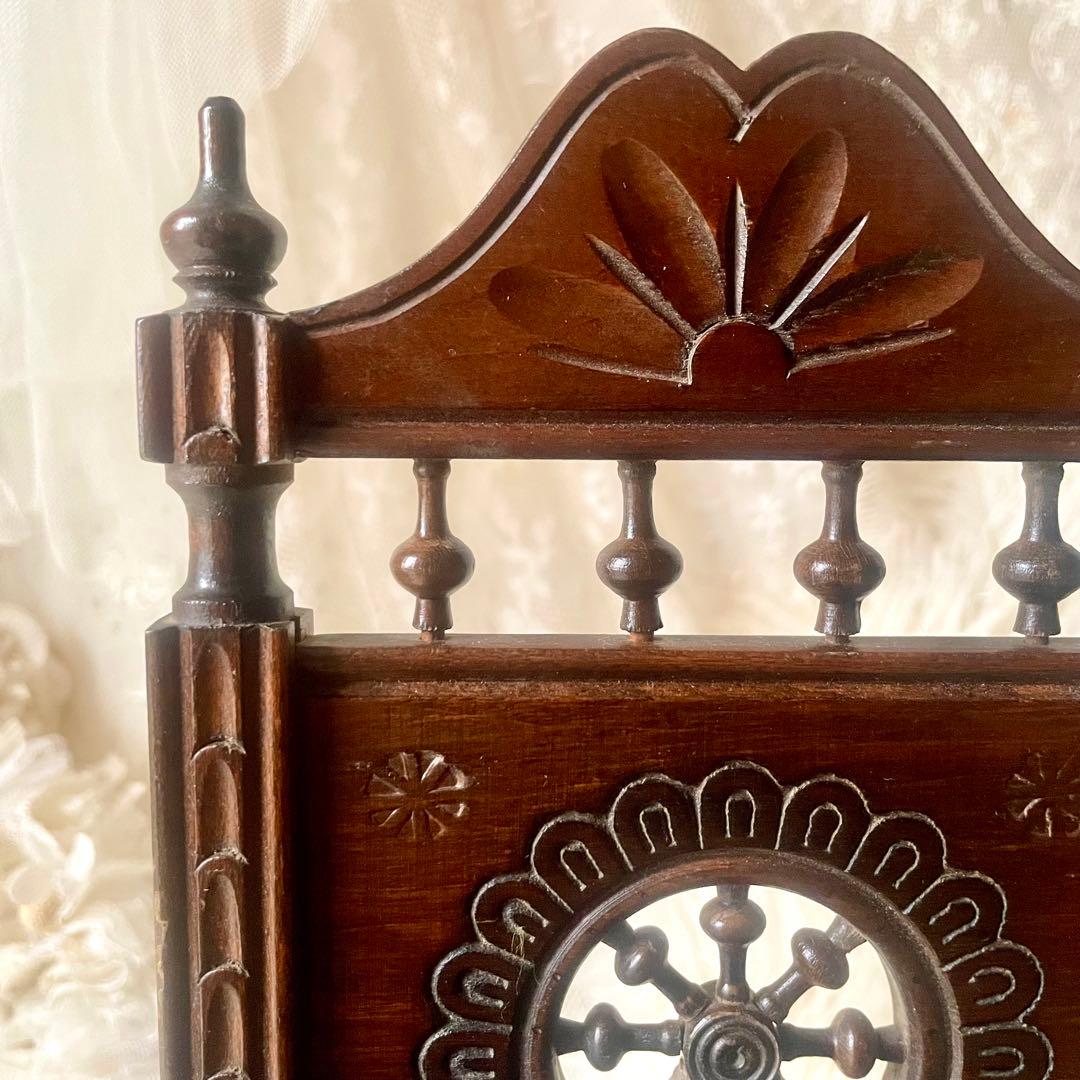 木製ドールチェア　ブルターニュ　ブルトン家具　収納付き　フランスアンティーク