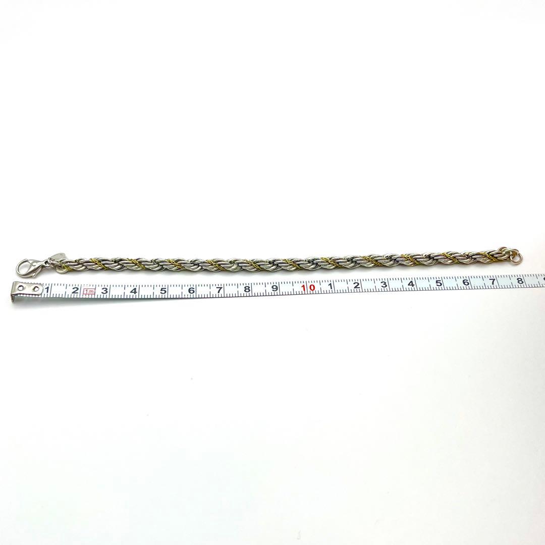 【美品】ティファニー ツイストロープチェーン K18コンビ ブレスレット