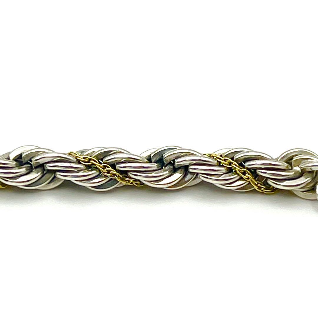 【美品】ティファニー ツイストロープチェーン K18コンビ ブレスレット