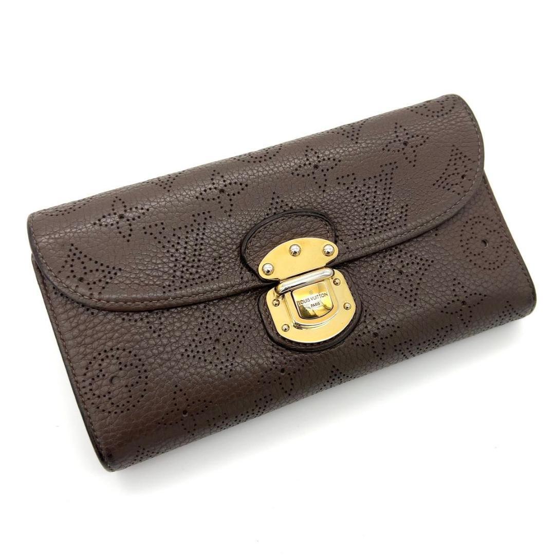 ルイヴィトン マヒナ 長財布 アメリア マロンブラウン カード18枚収納